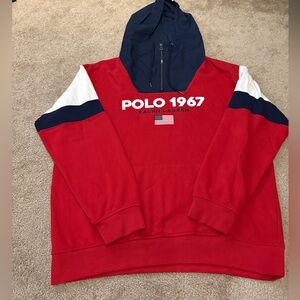 Polo by Ralph Lauren Red and Blue Pullover